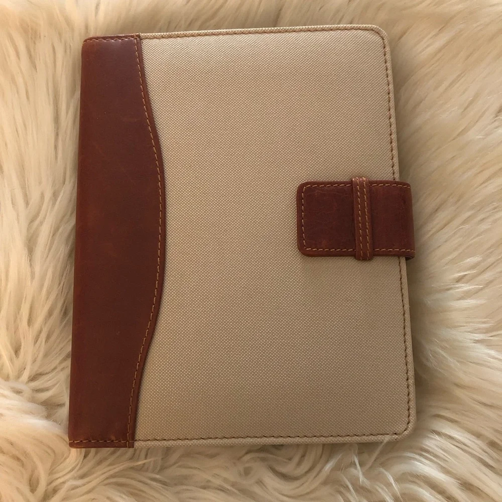 Amica canvas and vegan leather journal cover